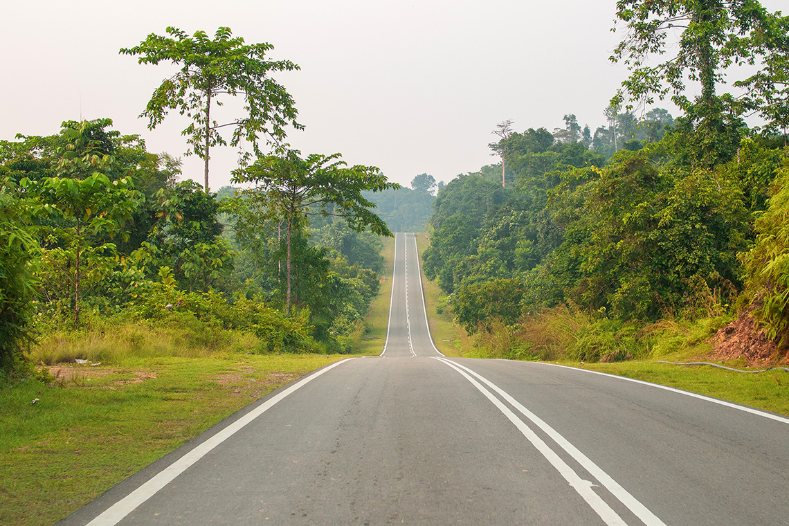 Empty road in Malaysia
