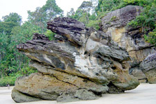 Rock formations at Bako NP Rock formations at Bako NP
