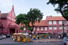 Malacca historic center with Christ Church Malacca historic center with Christ Church