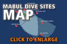 Map dive spots Mabul - Click to enlarge Map dive spots Mabul