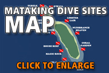 Map dive spots Mataking - Click to enlarge Map dive spots Mataking