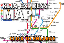 Map KLIA Express route - Click to enlarge Map KLIA Express route