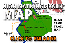 Map Niah National Park - Click to enlarge Map Niah National Park