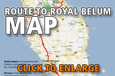 Map route to Royal Belum State Park