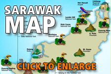 Map Sarawak - Click to enlarge Map Sarawak