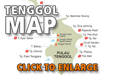 Map Tenggol Island - Click to enlarge Map Tenggol Island