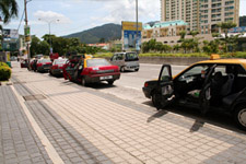 Taxis waiting in Georgetown Penang