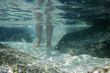 Crystal clear water at Perhentian 2