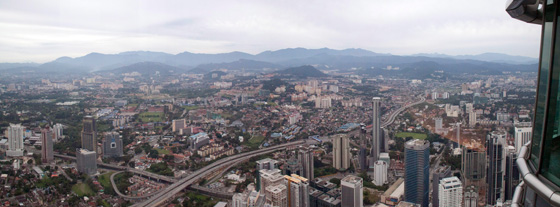 Petronas Twin Towers panoramic views