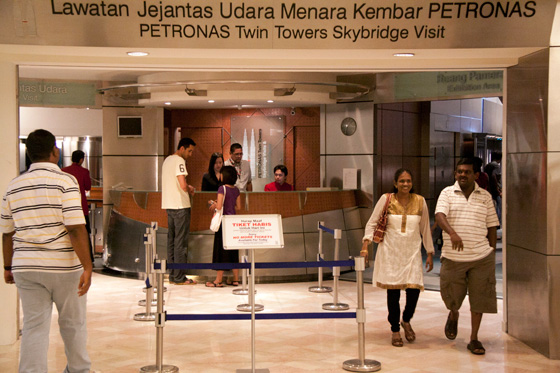 Petronas Twin Towers ticket counter