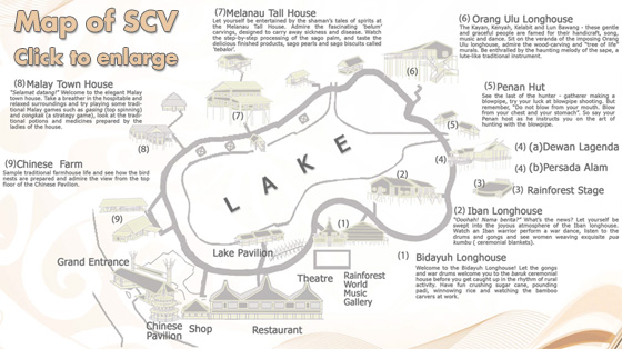 map sarawak cultural village small