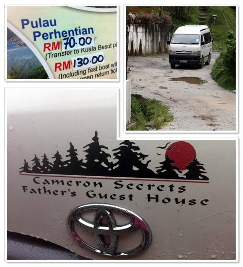 Transport from Cameron Highlands to Perhentian or Taman Negara