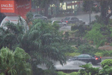 Heavy rains in KL city center