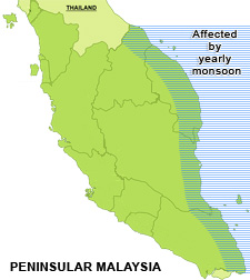 Map Peninsular Malaysia small