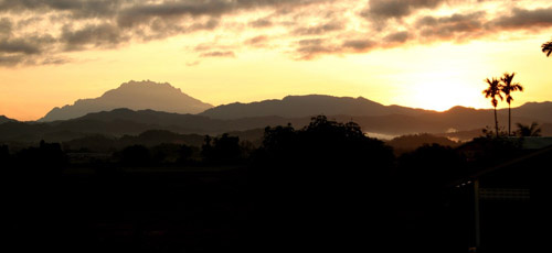 Mt. Kinabalu seen from Kota Kinabalu