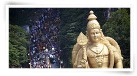 Devotees during Thaipusam