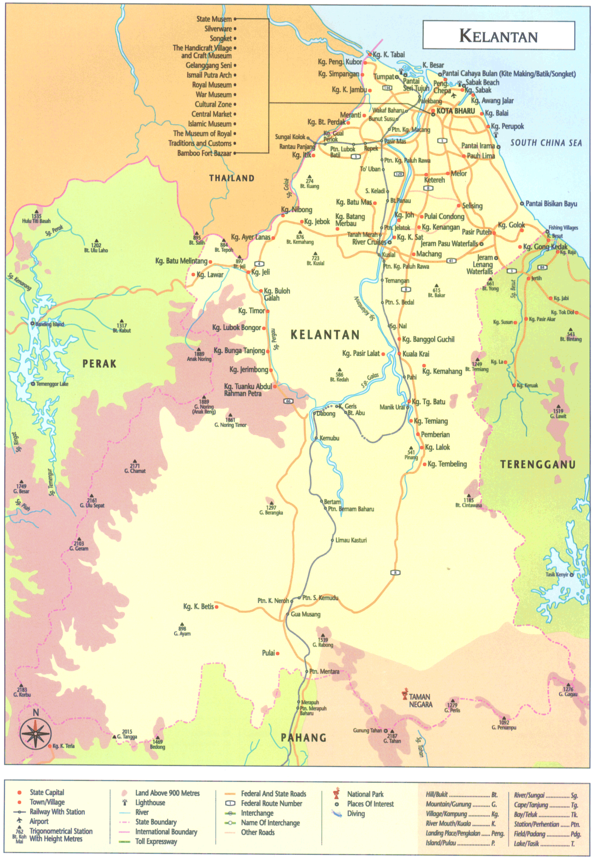 Map State of Kelantan Malaysia | Wonderful Malaysia