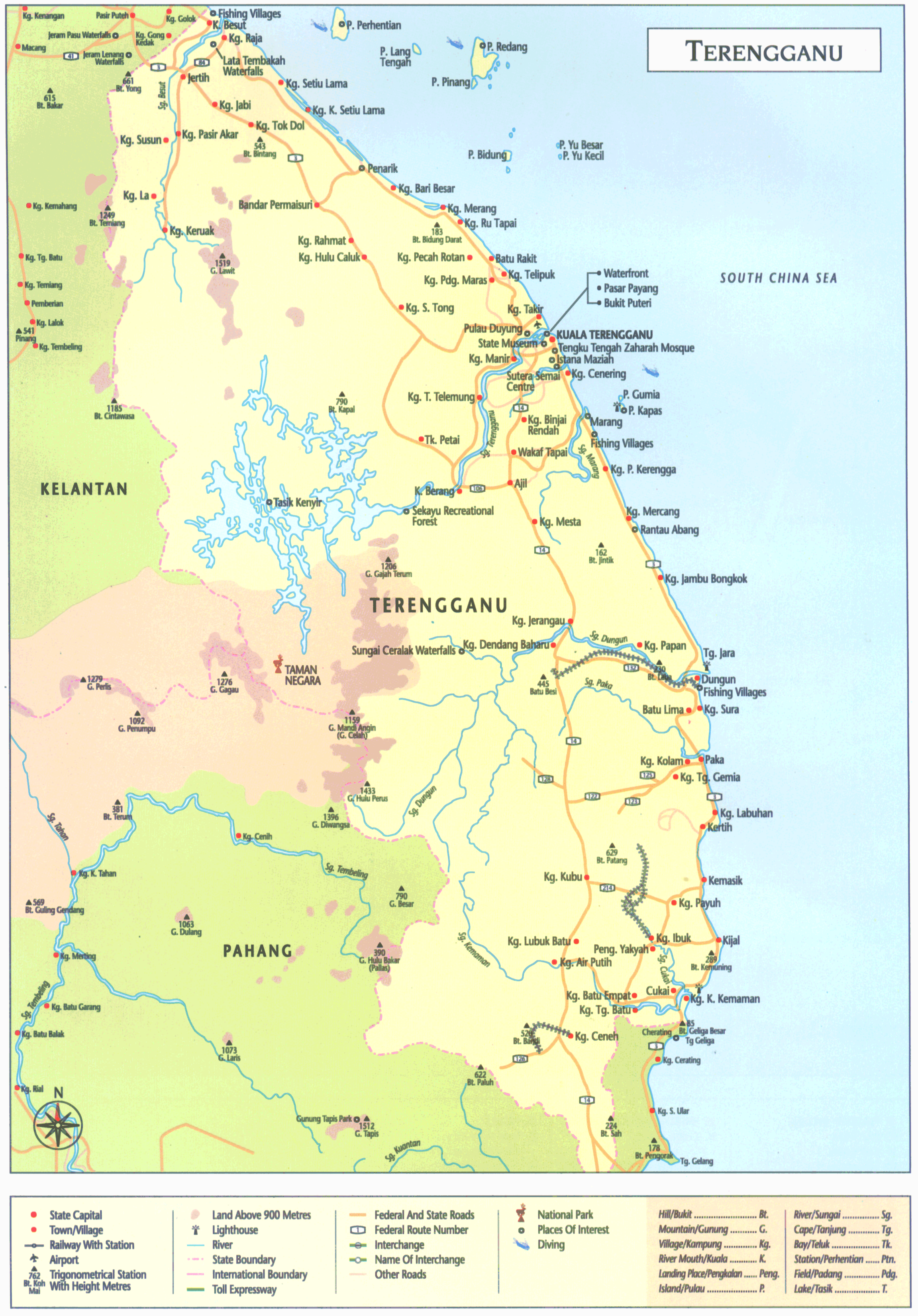 Terengganu map hulu Hulu Terengganu