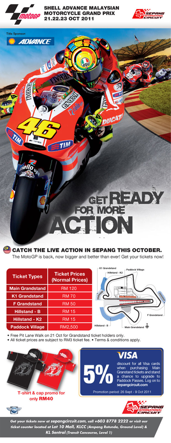 MotoGP race 2011 at Sepang Circuit in Malaysia